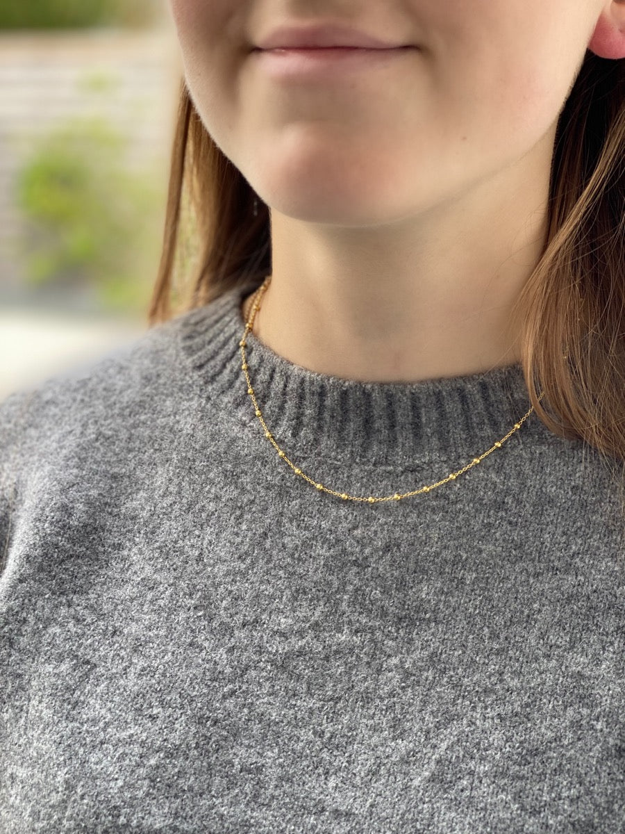 Isabell Forgyldt Sølv Halskæde fra Smykkekæden