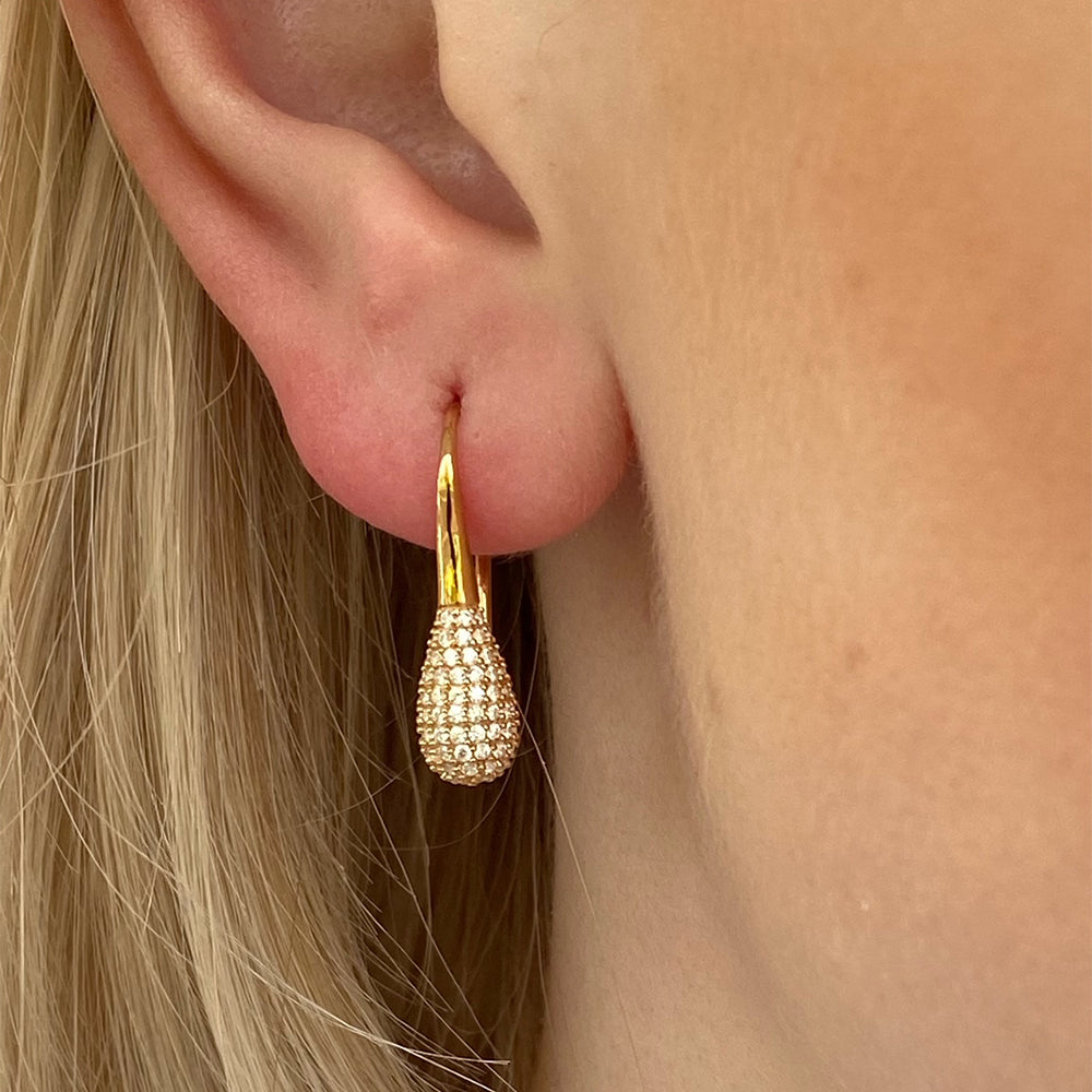 Smykkekæden Forgyldt Sølv Ørehængere SCB005FG