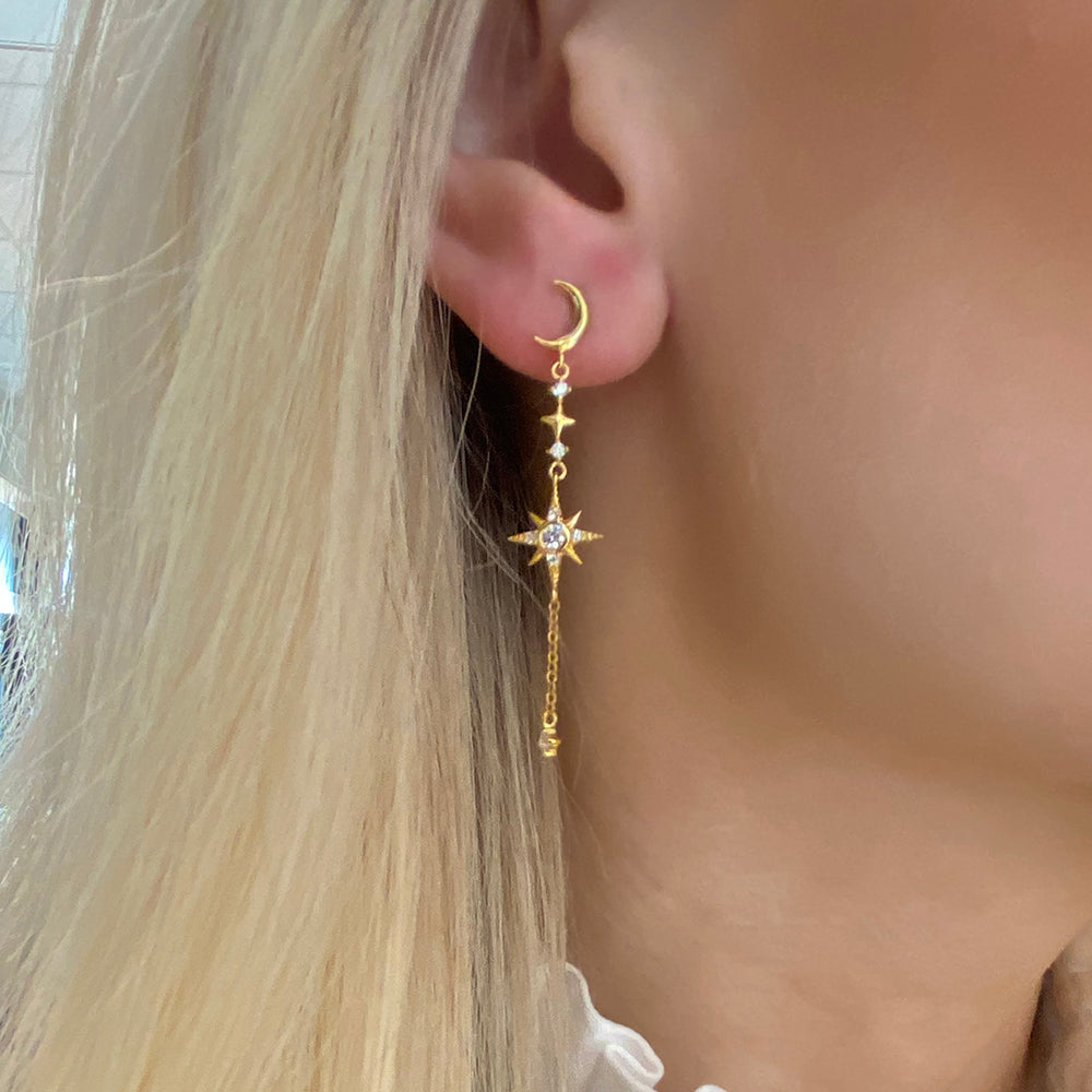 Smykkekæden Isabell Ørehængere i Forgyldt Sølv