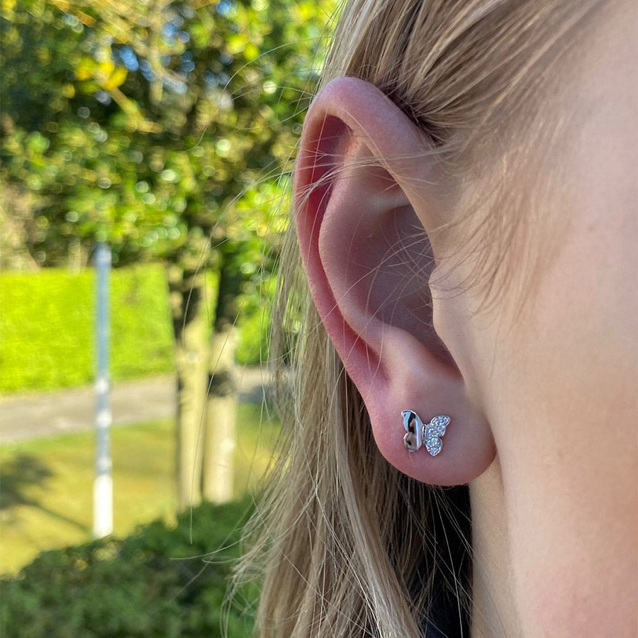 SØLV ØRESTIK M.ZIR