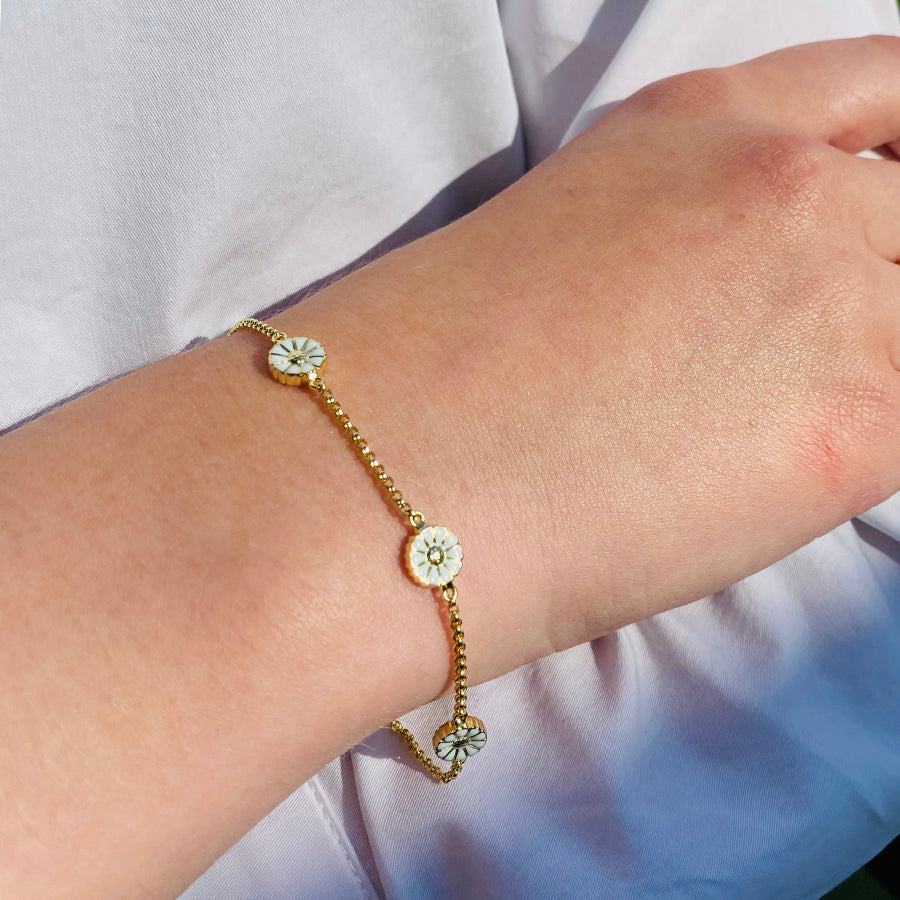 G.J.SØLV ARMBÅND FORG HVID