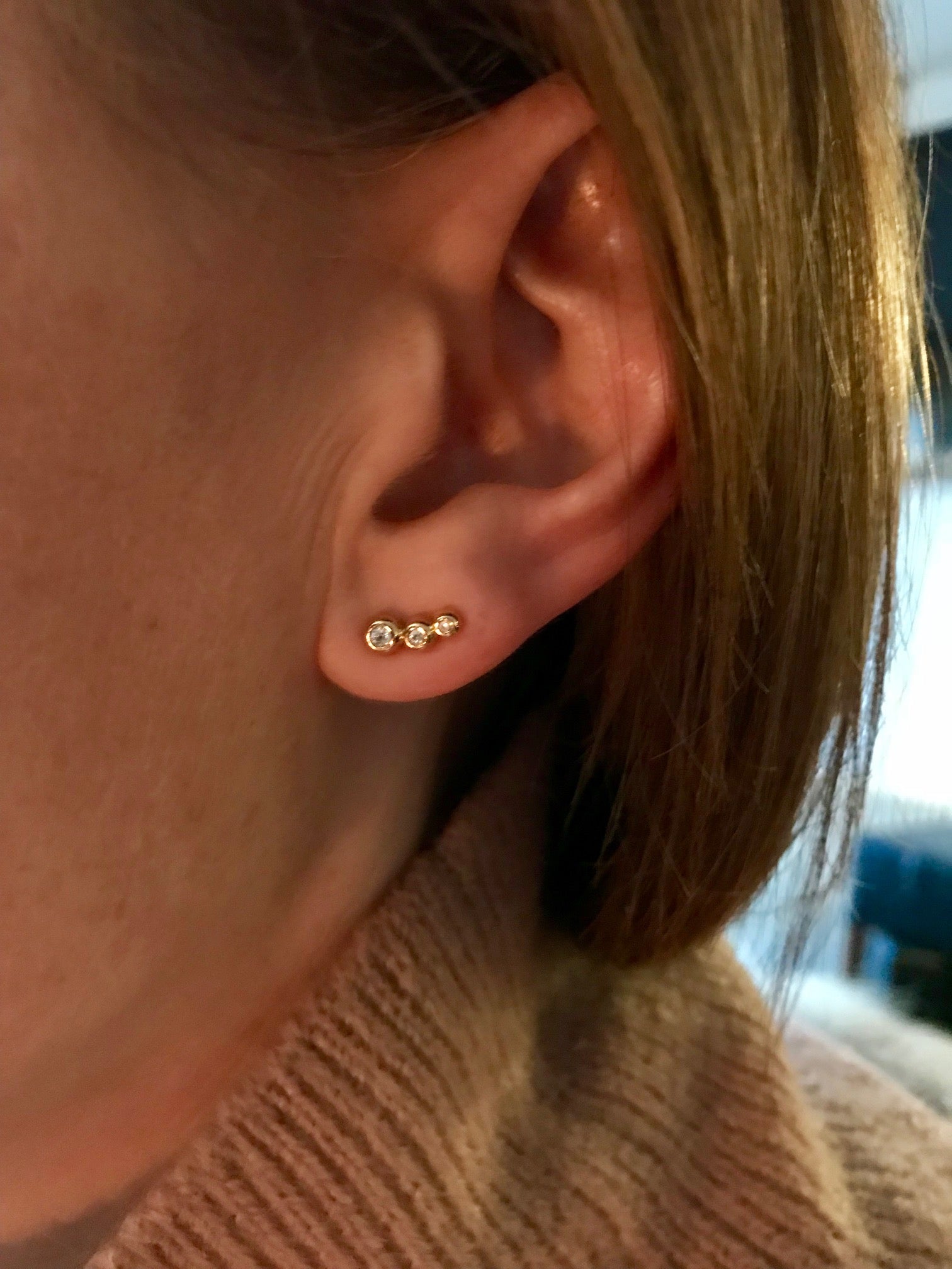 Forgyldt Sølv Ørestikker fra Smykkekæden DMB0267FG