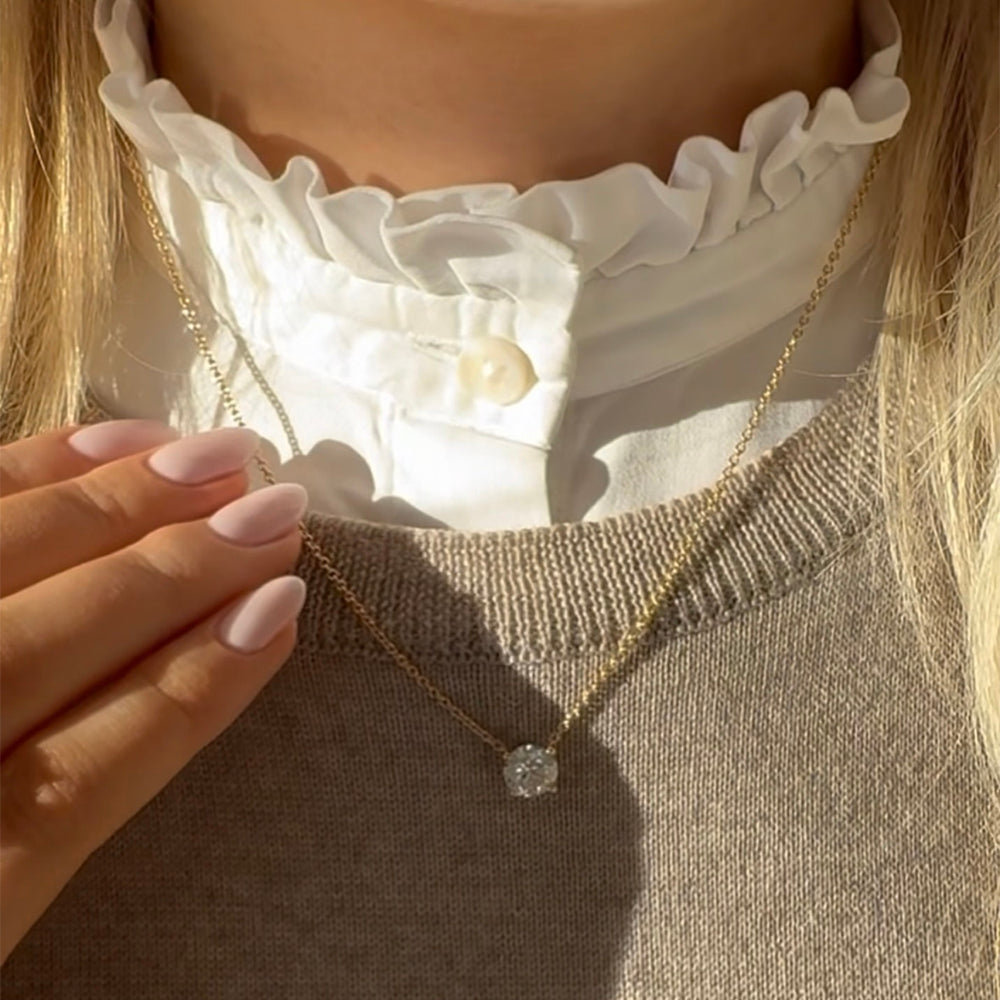 14KT.COLLIER 1,70CT D.IF