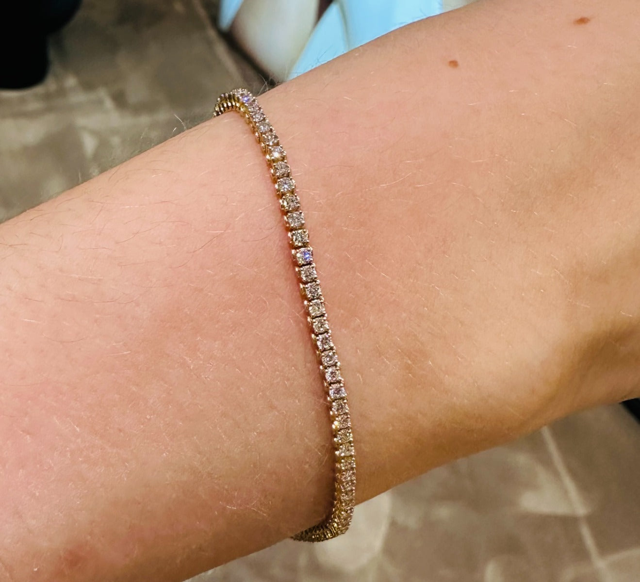 Henrik Ørsnes Design Tennis armbånd 14 Karat Guld med Diamanter 1,60 Carat W/SI
