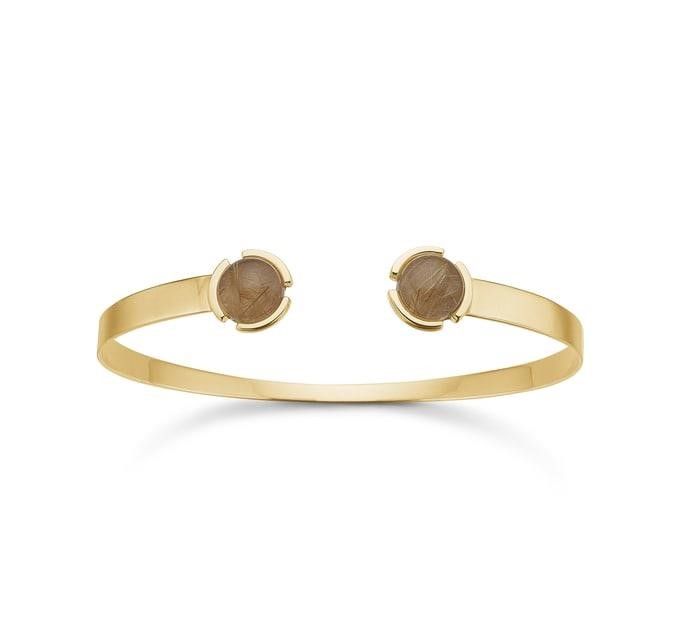 8 KT. ARMRING M.RUTIL QUARTS