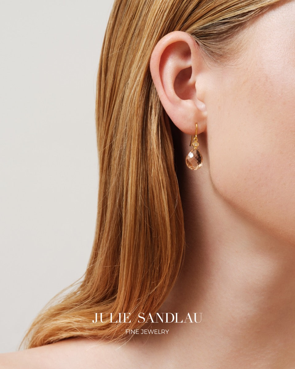 OFELIA EARRING PEACH MORGANITE