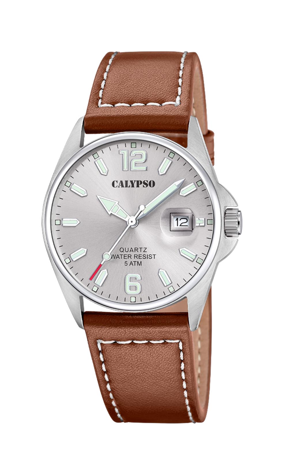 CALYPSO H. BASIC GRÅ - BRUN LÆDER REM