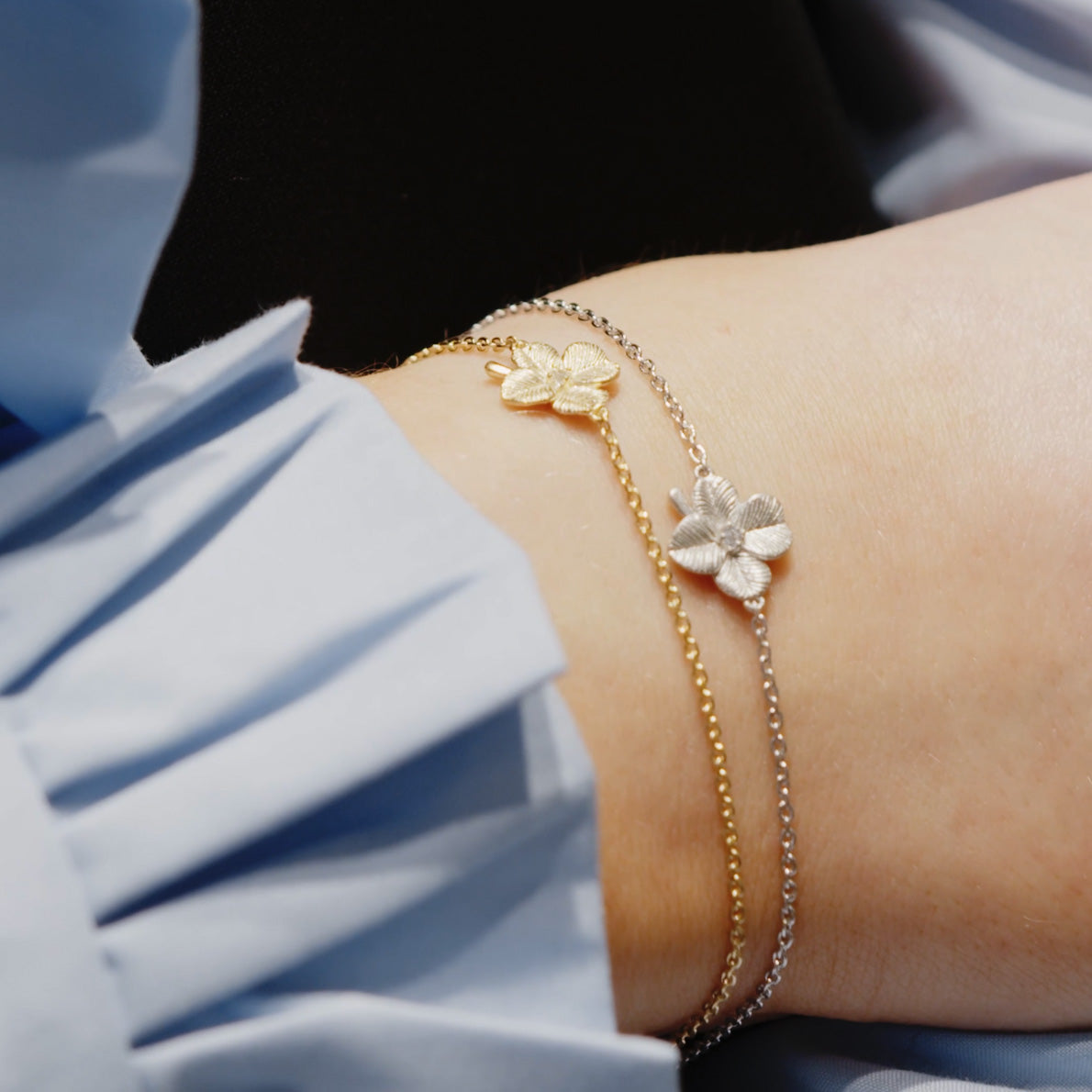 Smykkekæden Lykke Firkløver Sterling Sølv Armbånd