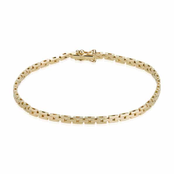 BNH Musten 3 Rækker 3 Mm Armbånd i 14 Karat Guld