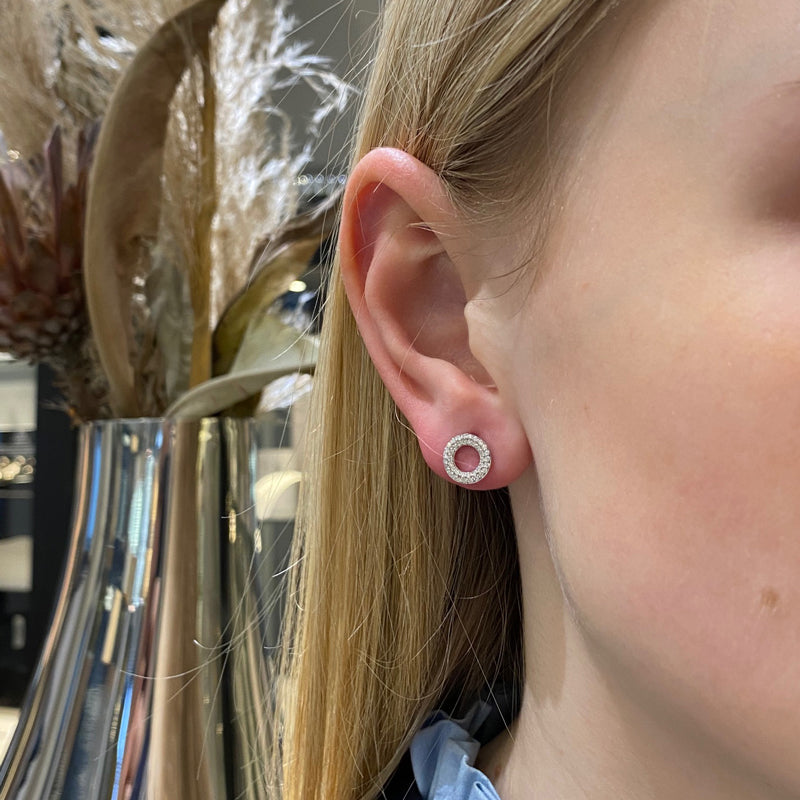 SØLV ØRESTIK CIRKEL ZIR