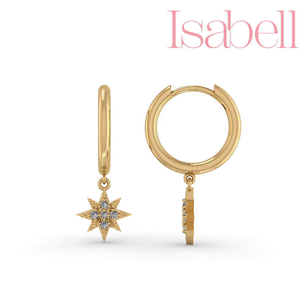 Smykkekæden Isabell Ørestikker i Forgyldt Sølv