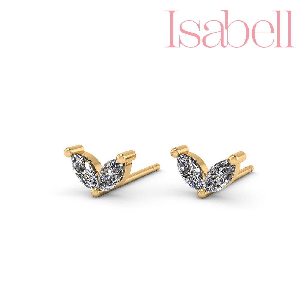 Smykkekæden Isabell Forgyldt Sølv Ørestikker OBE147