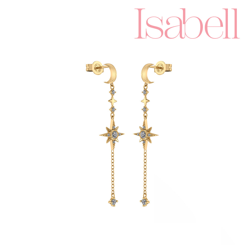 Smykkekæden Isabell Ørehængere i Forgyldt Sølv