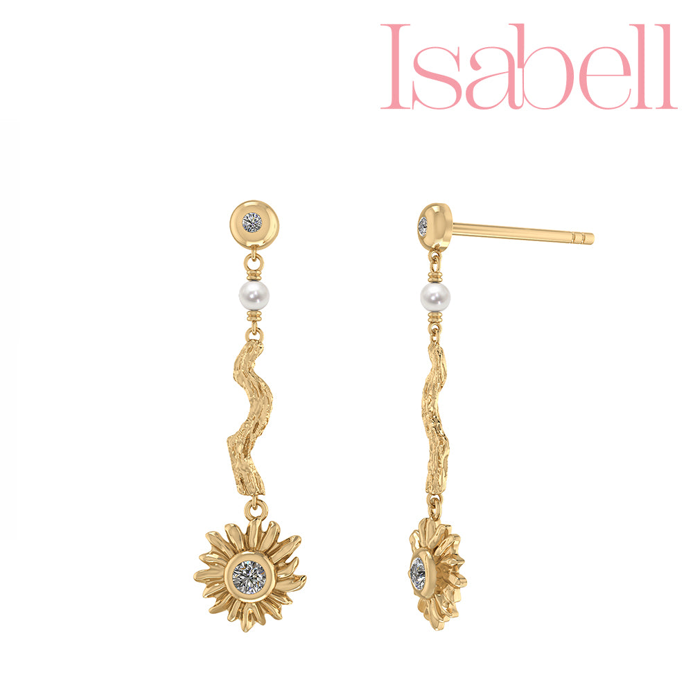 Smykkekæden Isabell Forgyldt Sølv Ørehængere OBE201FG