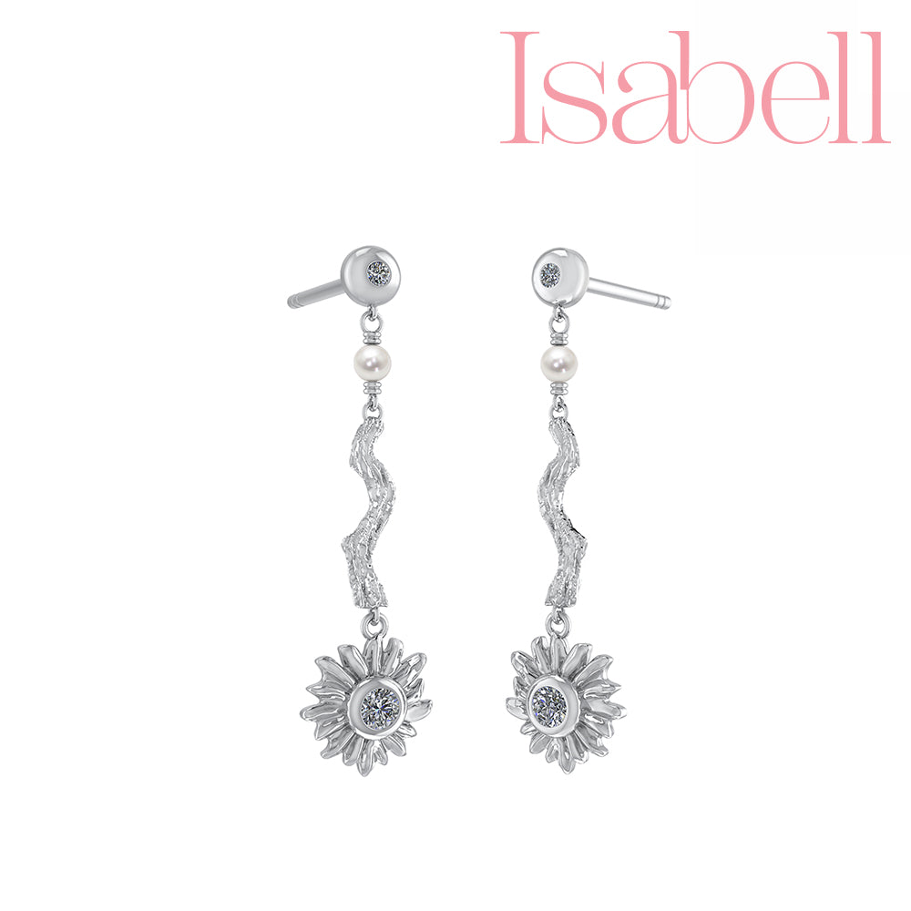 Isabell Sterling Sølv Ørehængere fra Smykkekæden