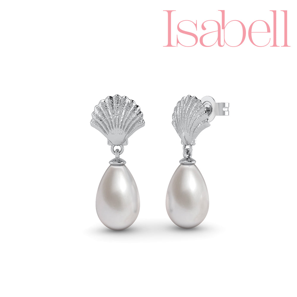 Smykkekæden Isabell Sterling Sølv Ørehængere med Perle