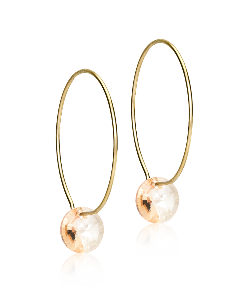 GT EAR RING 25 MM, ROUND 8 MM, GOLDEN SHADOW