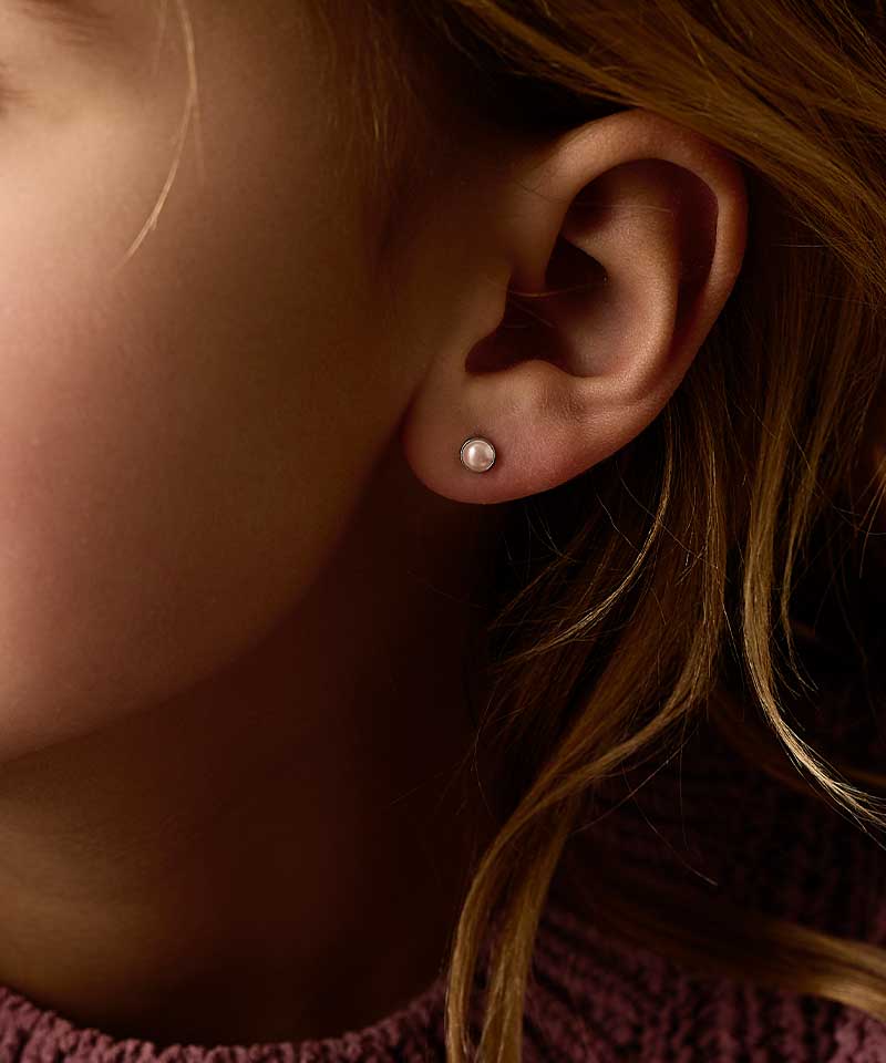 ST BEZEL PEARL 5 MM, LIGHT ROSE