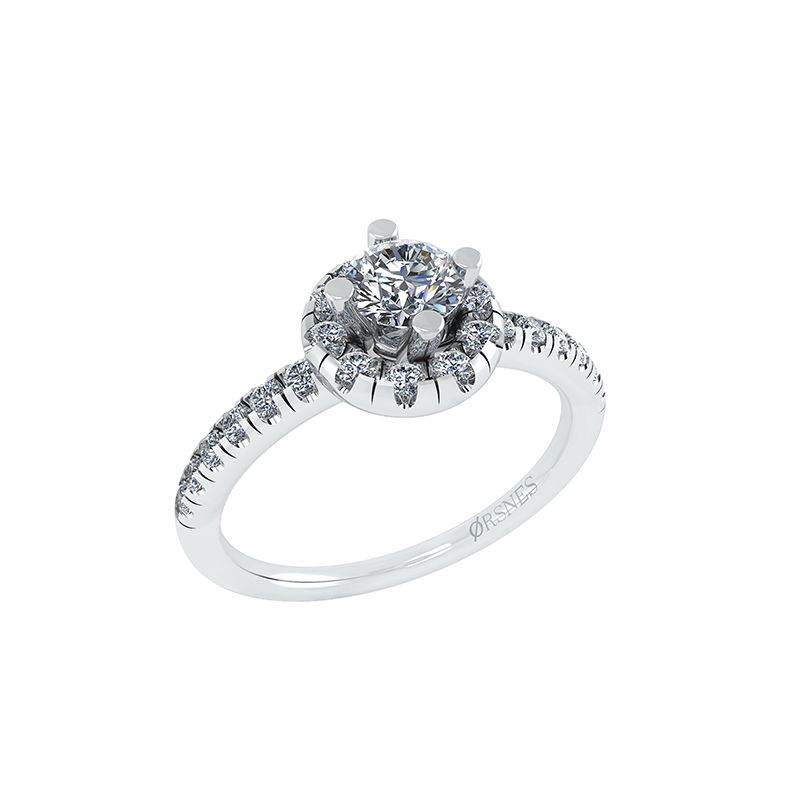14KT.HV. RING 1X0,50+12X0,015+12X0,02 HENRIK ØRSNES DESIGN