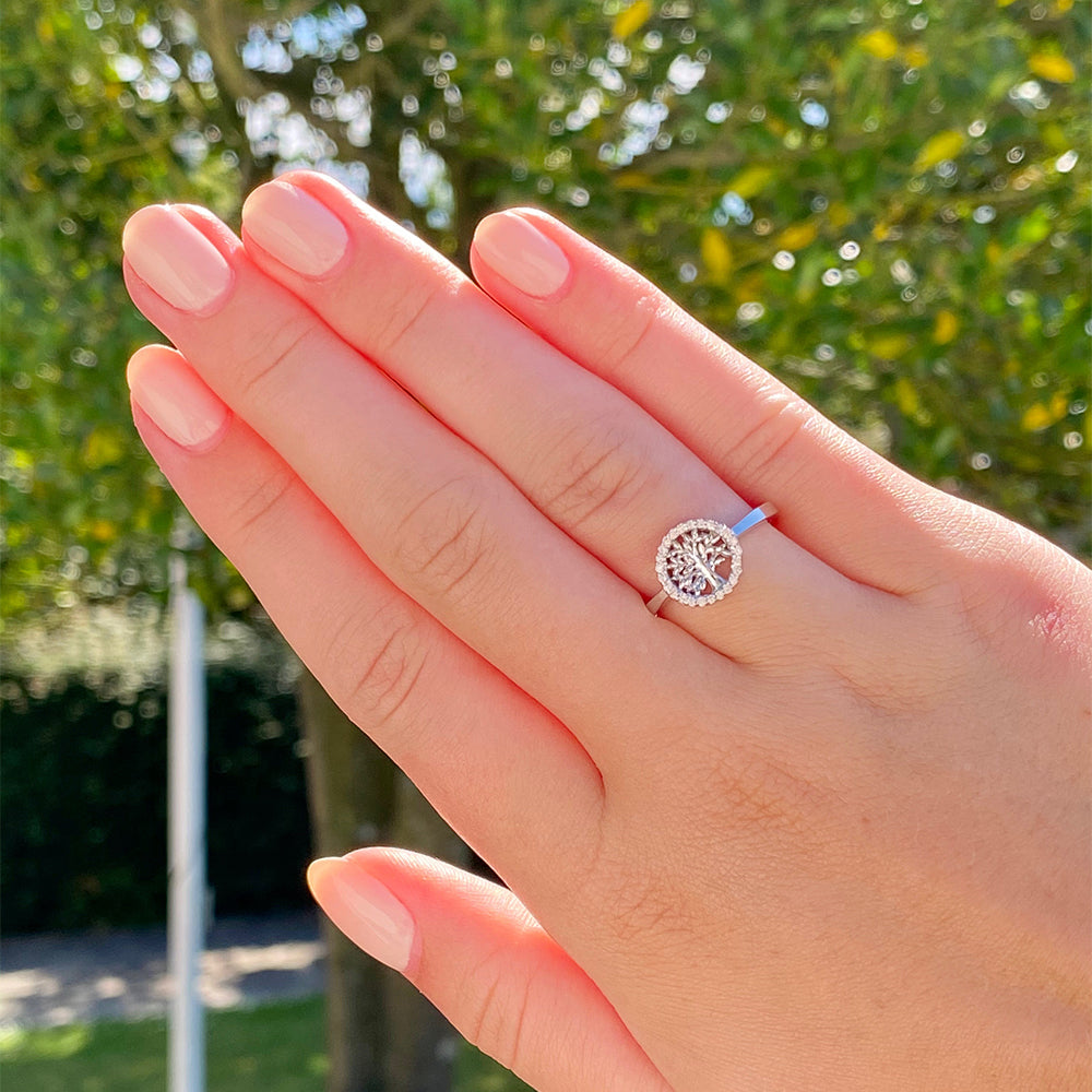 Livets Træ Sterling Sølv Ring fra Smykkekæden ORSN016S