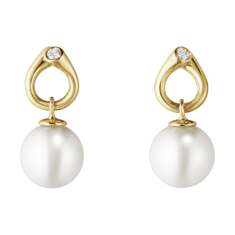 MAGIC EARRING 1513C YG PEARL DIAMOND 0.04 CT