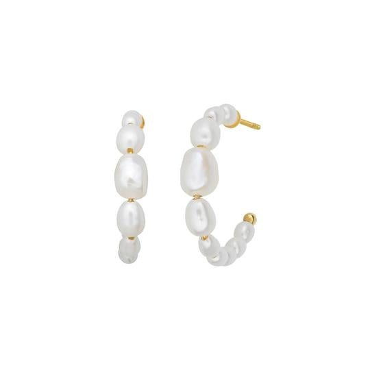 SØLV/FG CREOL M.PERLER 20MM