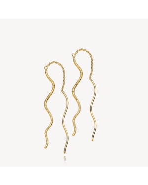 Sistie Wavy Øreringe i forgyldt sterlingsølv Z1249GS