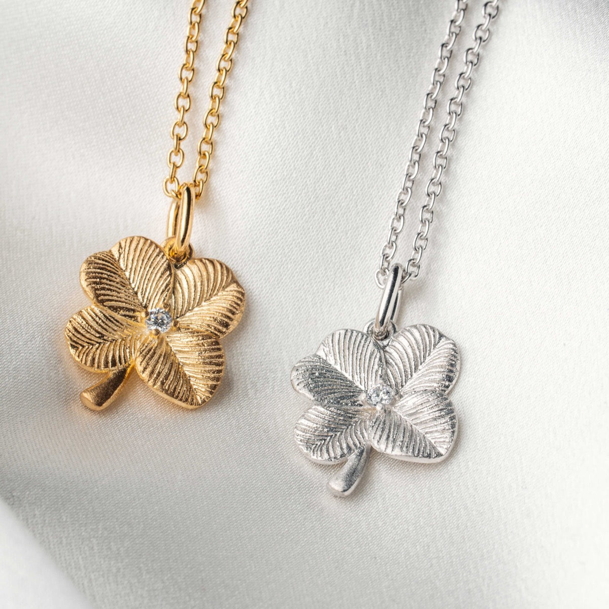 Smykkekæden Lykke Firkløver Halskæde i Sterling Sølv