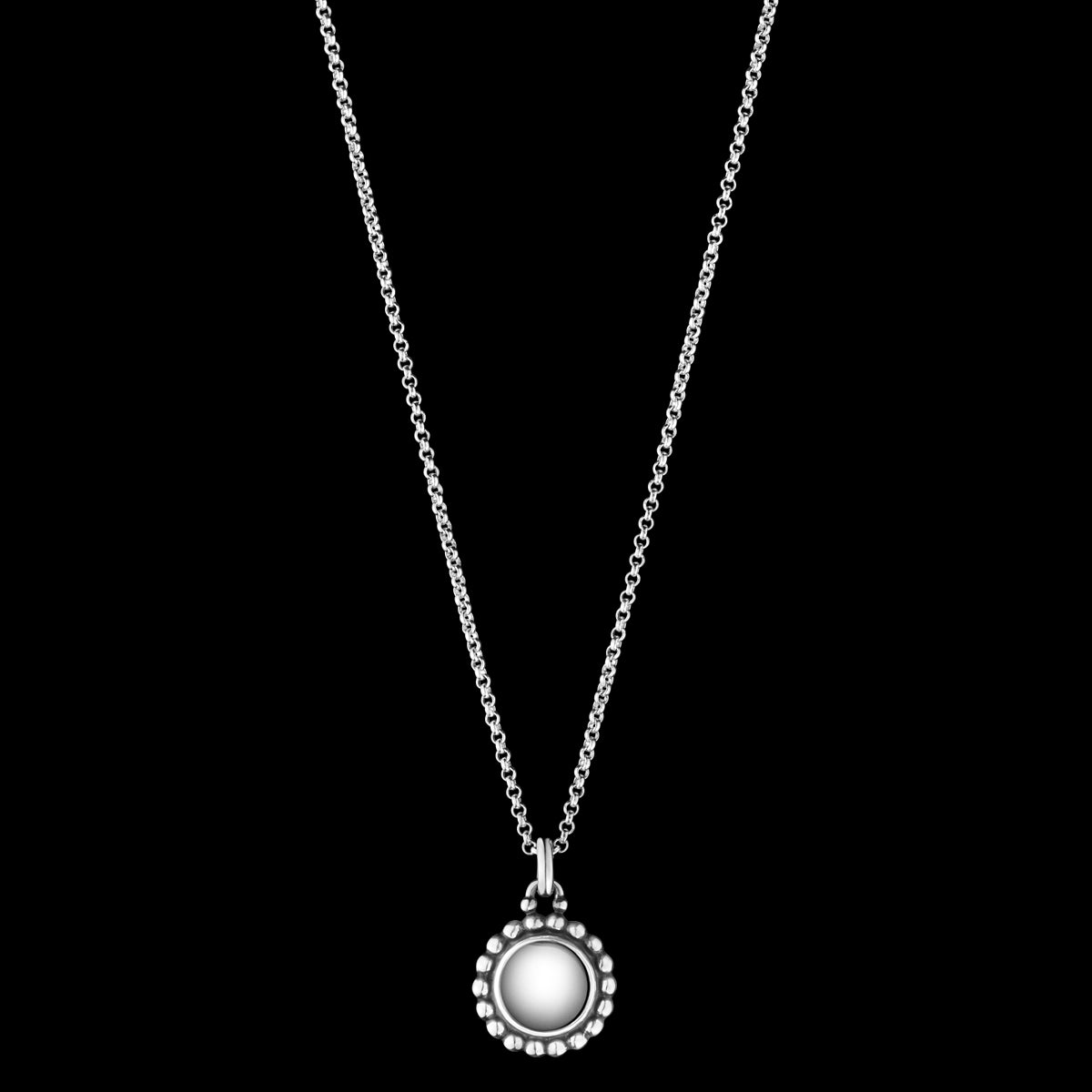 MOONLIGHT PENDANT 9A SILVER SILVER STONE