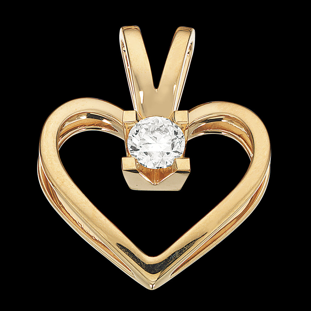 14KT.KLEOPATRA HJERTE 0,20W/SI