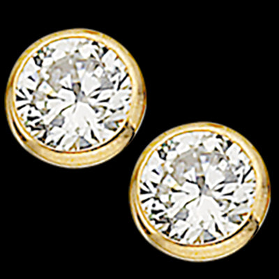 ØREPYNT SYN.ZIR. 4 MM. 8 KT.