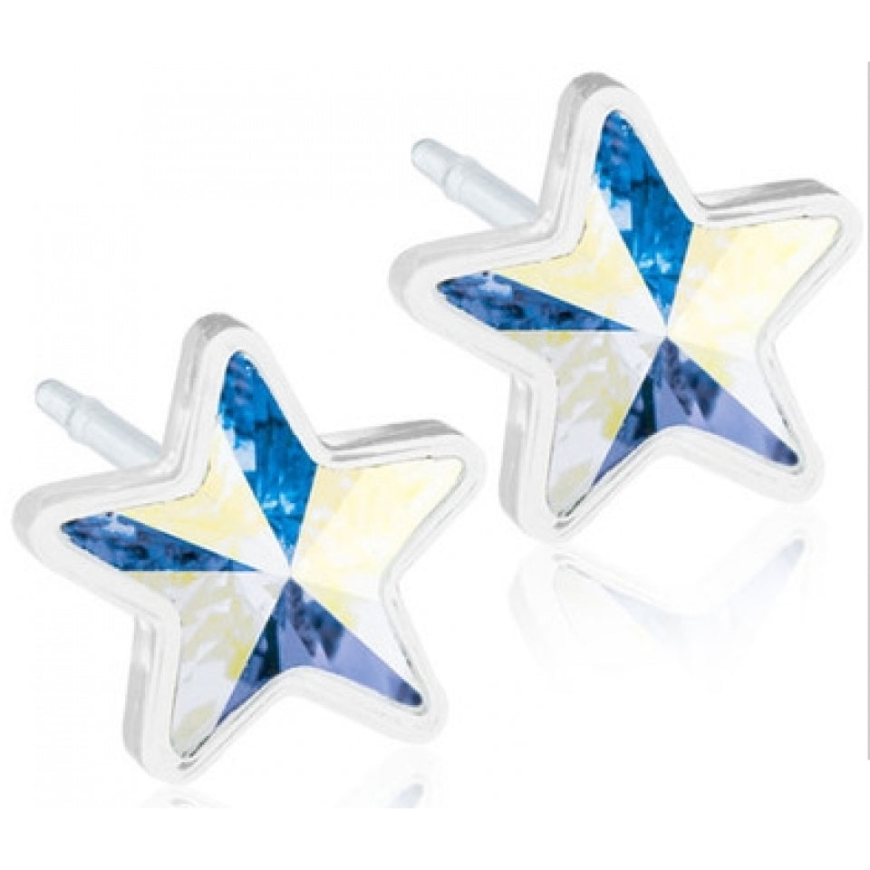PLASTIC ØRESTIK STJERNE 6 MM