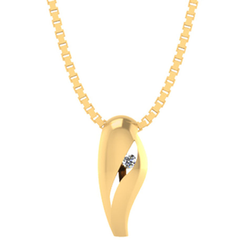 8 KT. VEDHÆNG M.ZIR SØLV/FG KÆDE