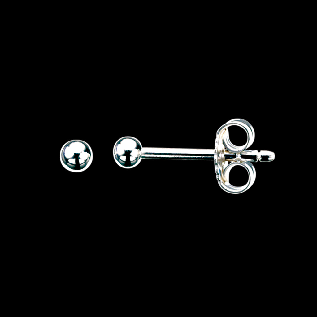 ØREPYNT KUGLE 2 MM. SØLV