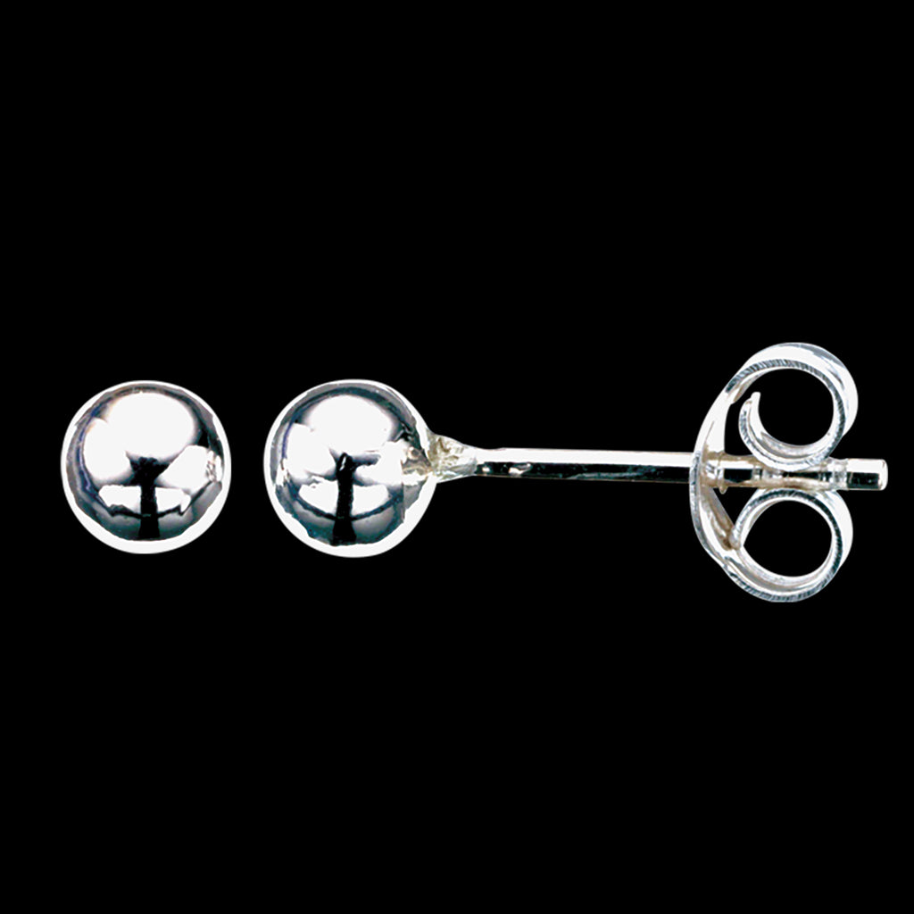 ØREPYNT KUGLE 4 MM. SØLV