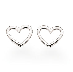 ØREPYNT HJERTE SØLV