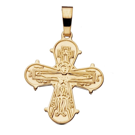 DAGMARKORS LILLE BLANK BAGSIDE 17 X 16 MM. 8 KT.