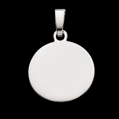 VEDHÆNG PLADE MAT 14,3 MM. SØLV