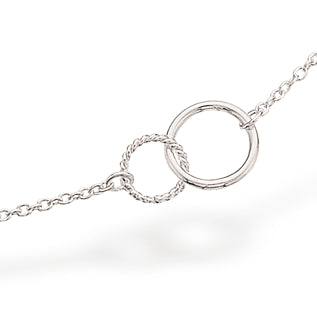 COLLIER DOBBELT CIRKEL SØLV