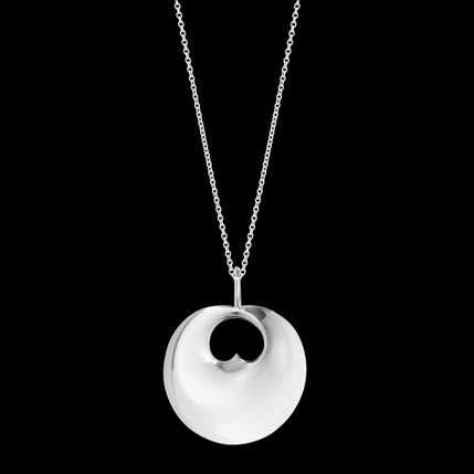 G.J.SØLV KÆDE HIDDEN HEART