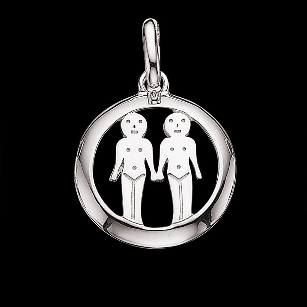 STJERNETEGN TVILLING M. BLANK KANT SØLV