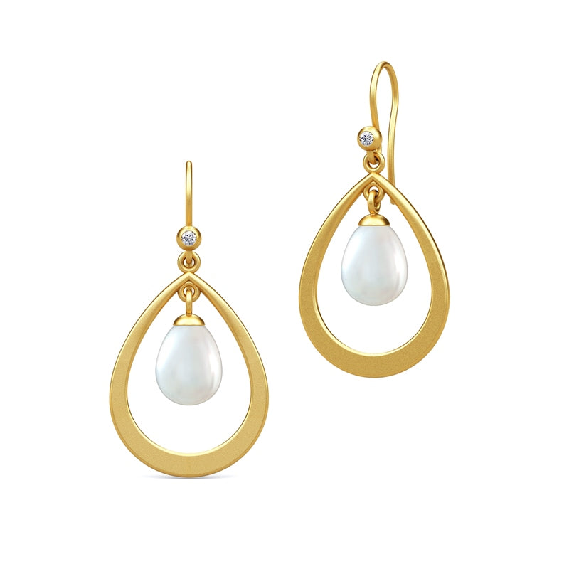 SØLV/FG ØRERINGE PERLE M.PERLE