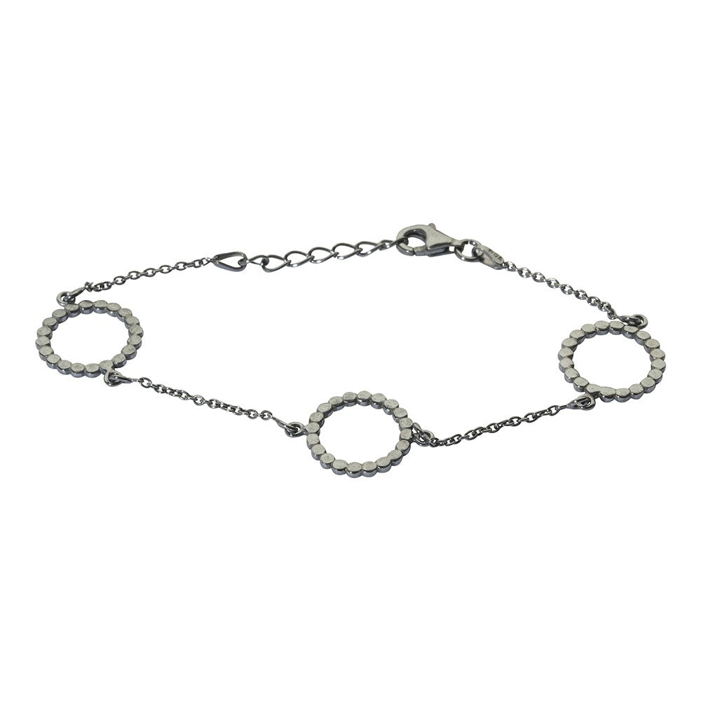 Nordahl Andersen Flad Cirkel Sterling Sølv Armbånd