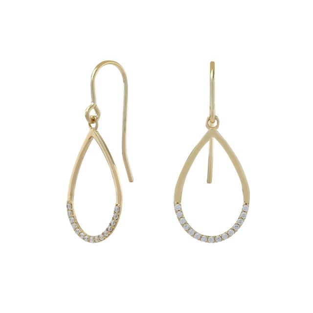 8KT. GULDØREHÆNGER M/CZ