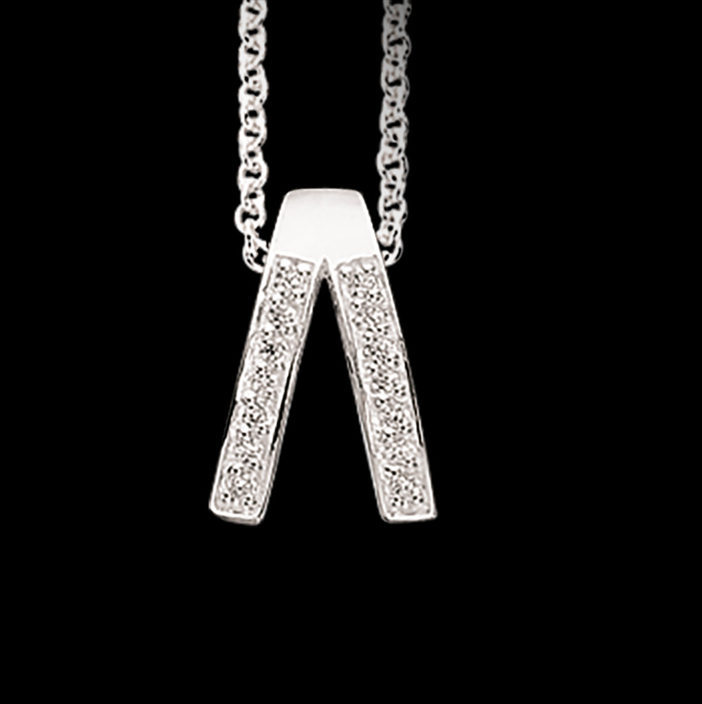 VEDHÆNG SYN.ZIR. SØLV M/KÆDE