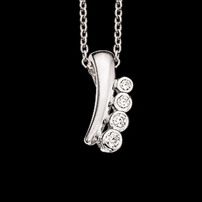 VEDHÆNG ZIR. SØLV RH. M/KÆDE