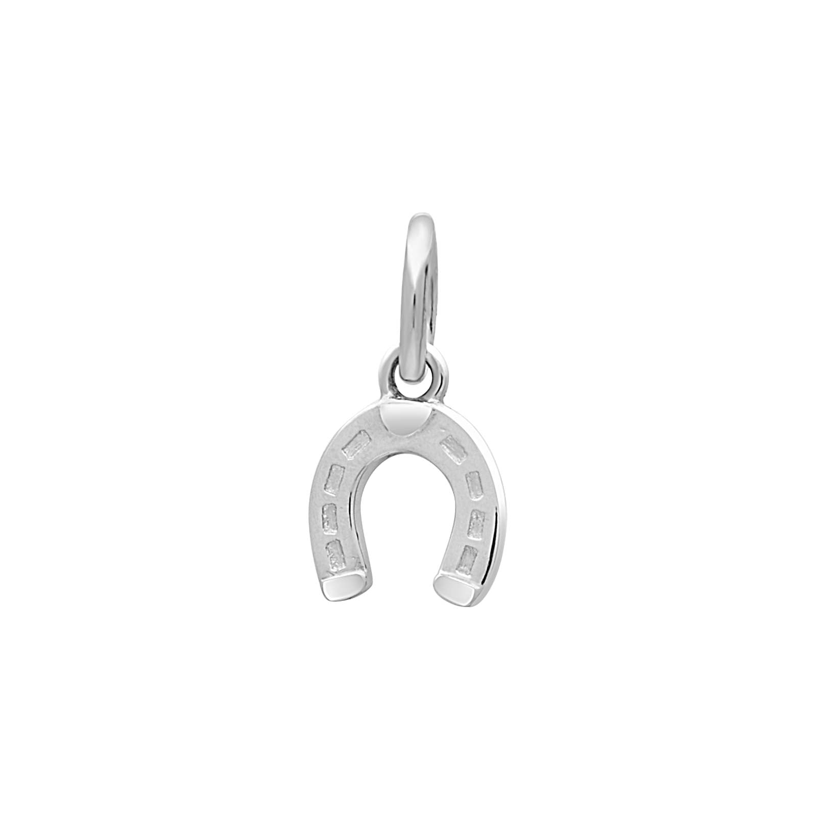 SIERSBØL SØLV RHOD. VEDHÆNG/CHARM HESTESKO 6MM