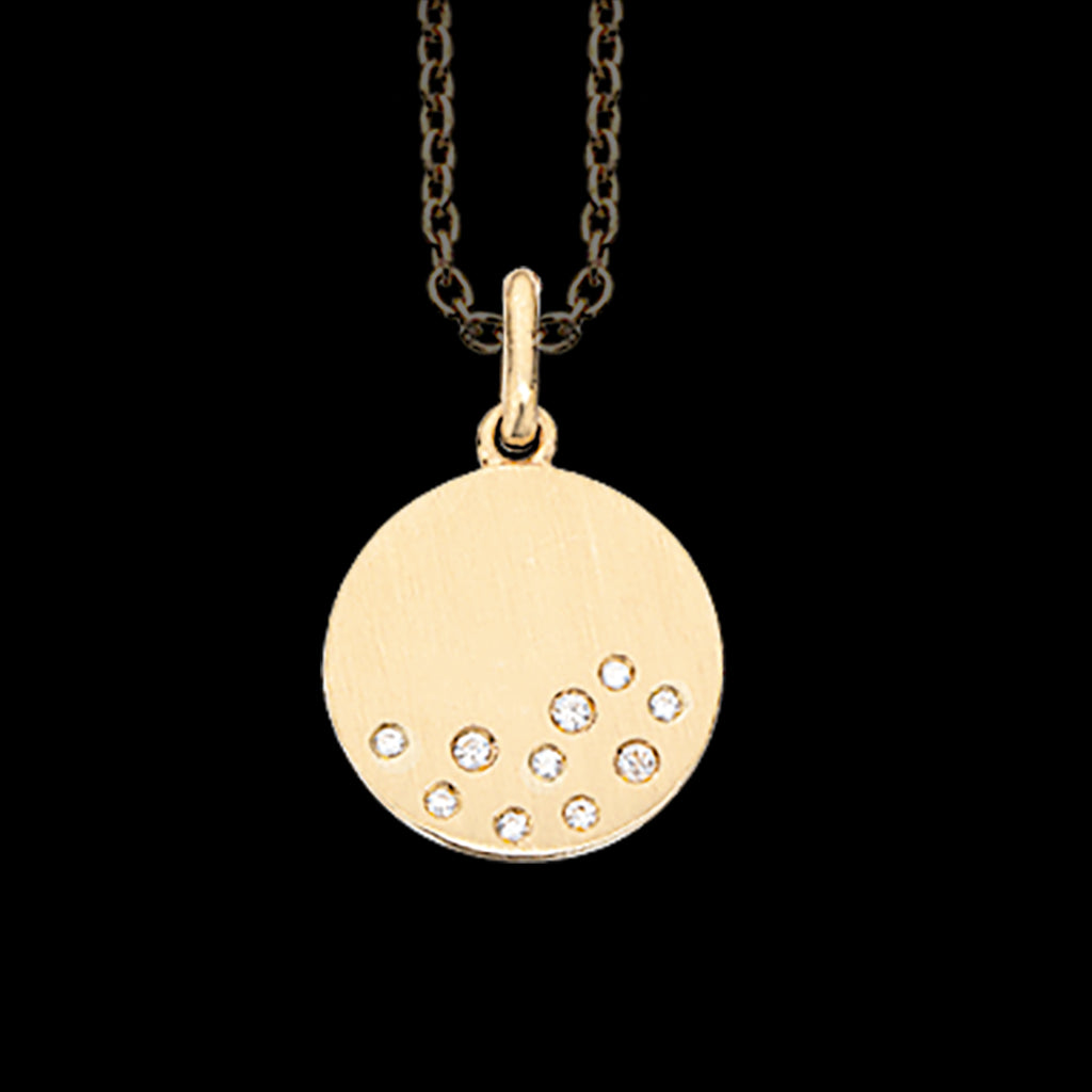 VEDHÆNG ZIR. 8 KT. M/ SØLVKÆDE