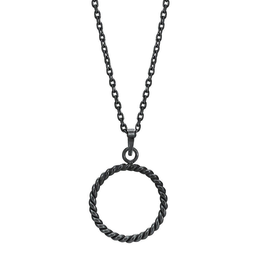 SØLV/OX VEDHÆNG PETIT M.KÆDE