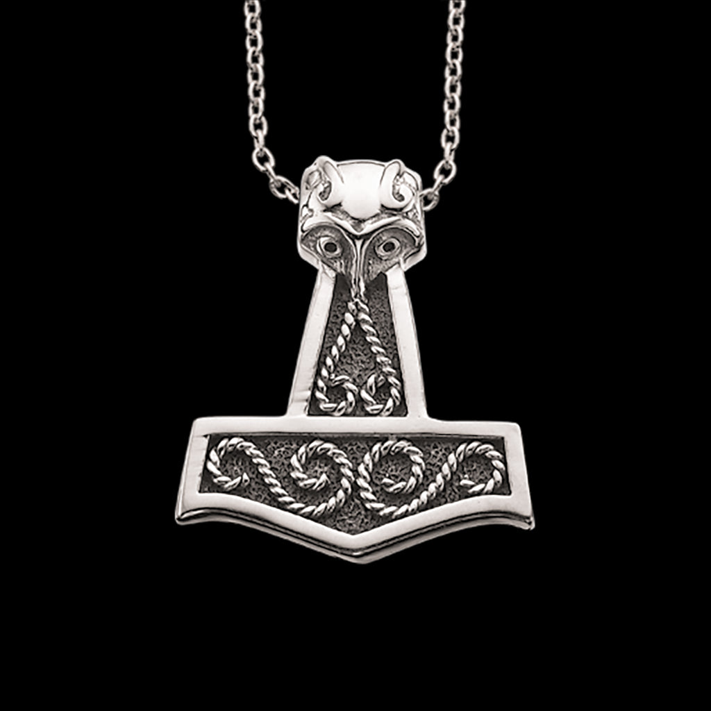 VEDHÆNG HERRE THORSHAMMER SØLV M/KÆDE